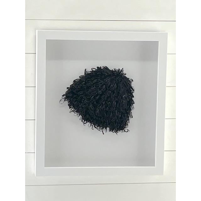 1980s Vintage Black Shag Swim Cap For Sale - Image 5 of 6