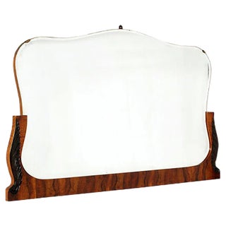 Art Deco Walnut Wall Mirror from Atelier Borsani Varedo, 1930s For Sale