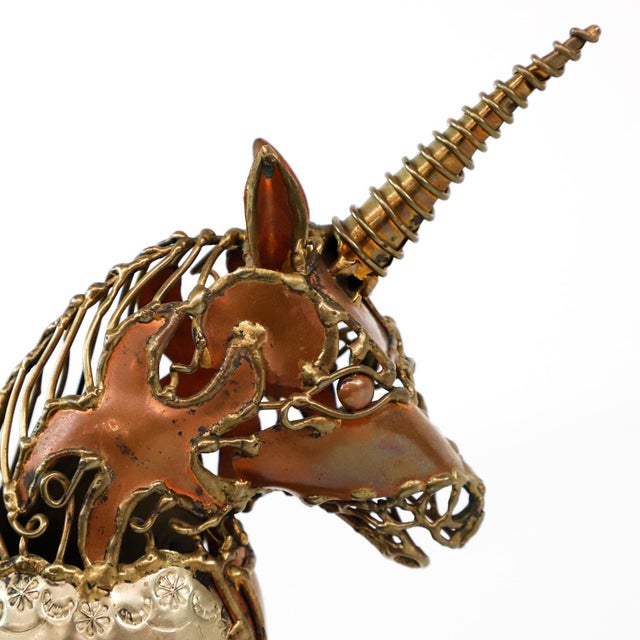 Pal Kepenyes 1980s Brutalist Bronze Unicorn Sculpture Attributed to Pal Kepenyes For Sale - Image 4 of 7