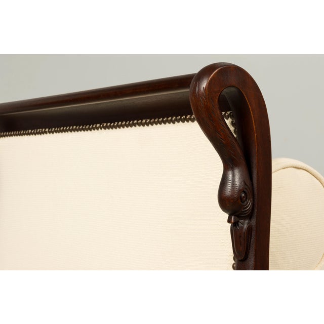 Early 19th Century French Empire Swan Neck Mahogany Daybed, Paris For Sale - Image 14 of 17