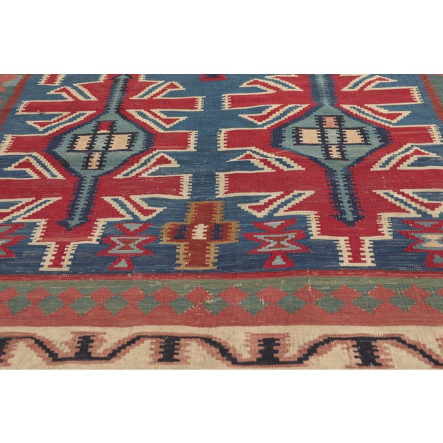 Mid 20th Century Vintage Persian Shiraz Kilim Rug, 05'07 X 08'07 For Sale - Image 5 of 10