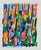 Françoise GALLE (1940) Abstract Silhouettes Colored pastels Signed in felt-tip pen by the artist On heavy paper laid down...
