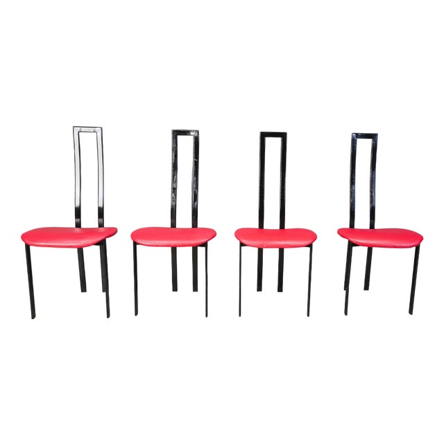 Vintage Postmodern Dining Chairs from Cattelan Italia, 1980s, Set of 4 For Sale