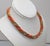 Napier Vintage Signed Napier Goldtone Twisted Faux-Coral Beaded Necklace For Sale - Image 4 of 10