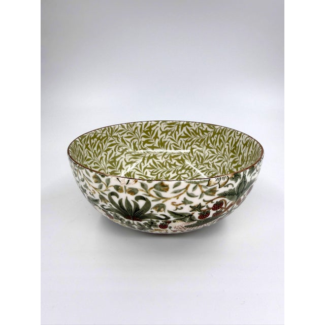 Morris & Co. Strawberry Thief Porcelain Cereal Bowl - Set of 4 For Sale - Image 9 of 9