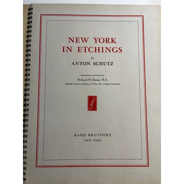 Mid-Century Modern 1939 New York in Etchings Book For Sale - Image 3 of 12