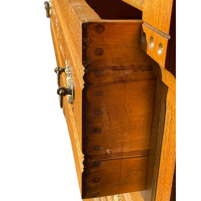 Antique 1800's Eastlake Oak Dresser – Hand Carved – Original Hardware For Sale - Image 12 of 18