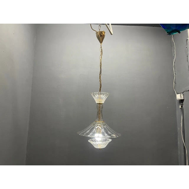 Vintage Crystal Pendant Light from Caldier, Italy, 1970s For Sale - Image 8 of 10