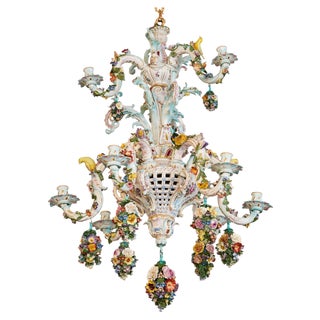 Antique Porcelain Chandelier, 1790 For Sale