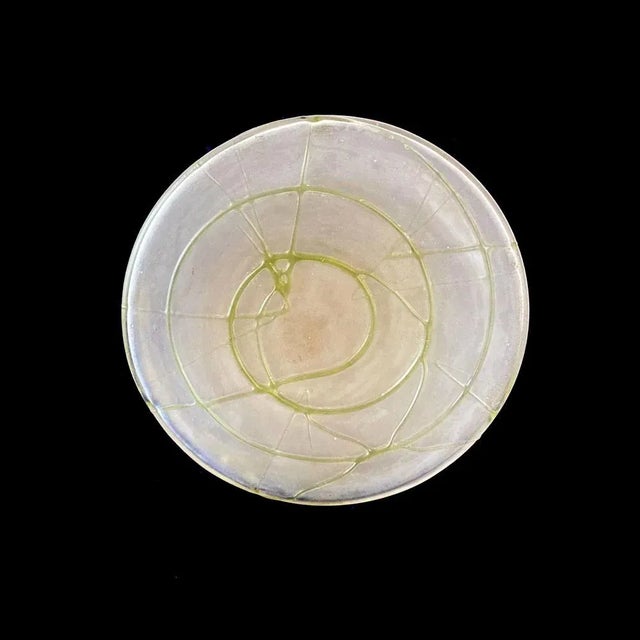 Glass Large Art Nouveau Pallme-König Iridescent and Veined Glass Vase, Austria, 1900s For Sale - Image 7 of 9