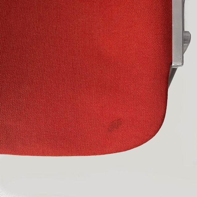 Italian Modern Red Fabric DSC Chairs by Giancarlo Piretti for Castelli, 1970s, Set of 4 For Sale - Image 10 of 18