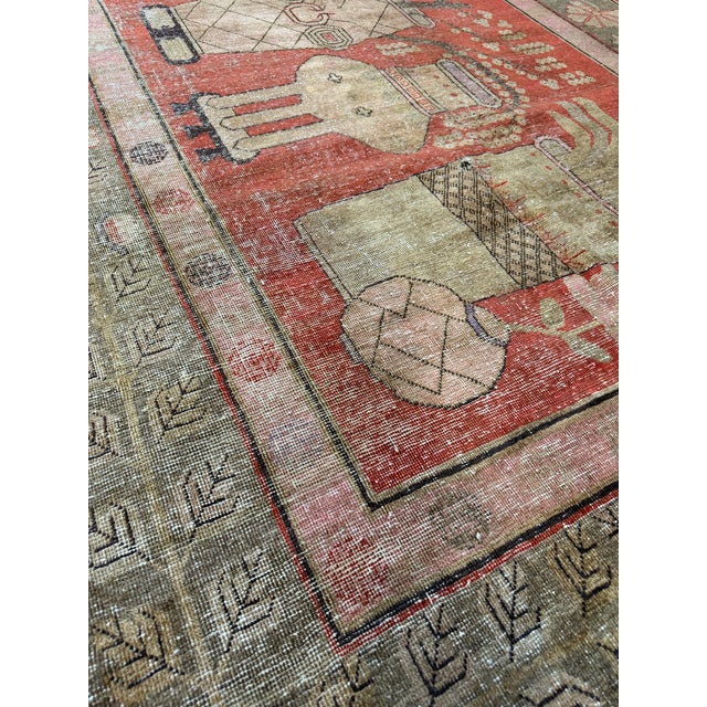 Antique 1900s Samarkand Rug With Floral Motifs For Sale - Image 4 of 6