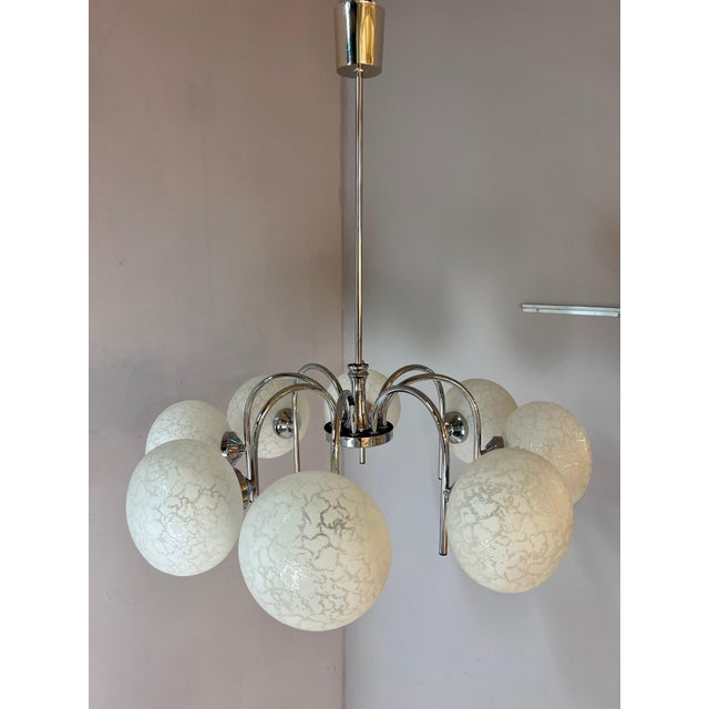 Chandelier with 8 Spheres by Richard Essig for Hustadt For Sale - Image 11 of 11