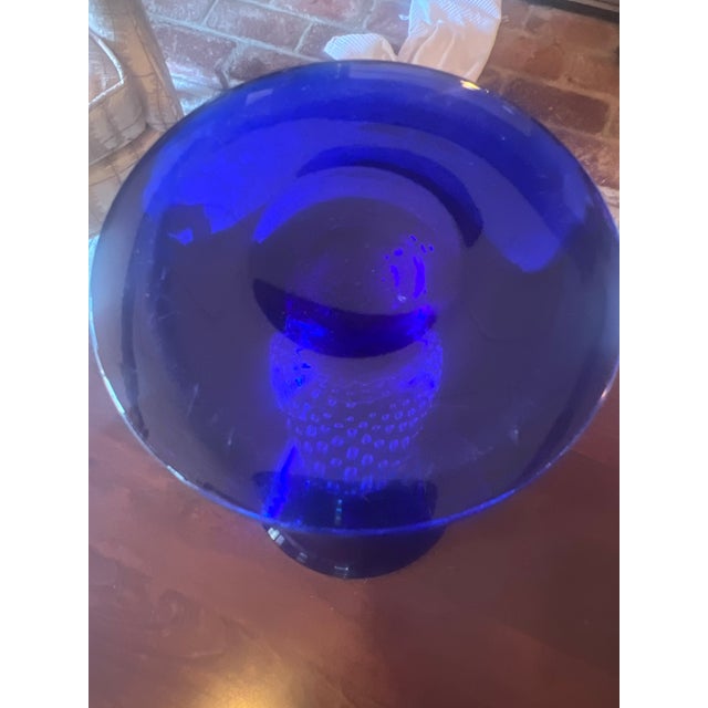 Early 20th Century American Ritz Blue Bubble Vase For Sale - Image 5 of 5