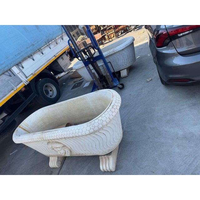 20th Century Italian Marble Bathtub, 1950s For Sale - Image 10 of 16