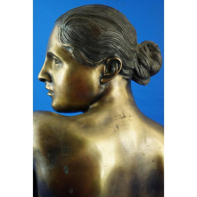 Vincenzo Gemito, Bust Sculpture of Nude Woman, 20th Century, Gilded Bronze For Sale - Image 18 of 18