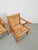 Modernist Brutalist Wooden Armchairs in Rush, 1940s, Set of 3 For Sale - Image 9 of 18
