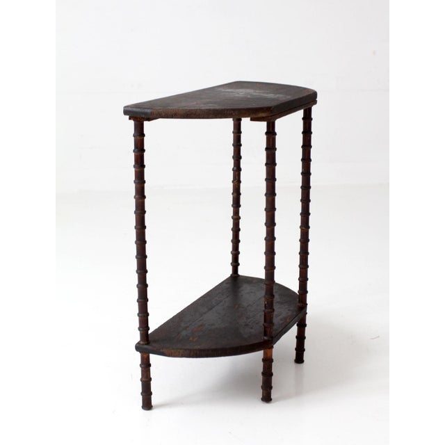 Antique Primitive Folk Art Spool Table For Sale - Image 9 of 17