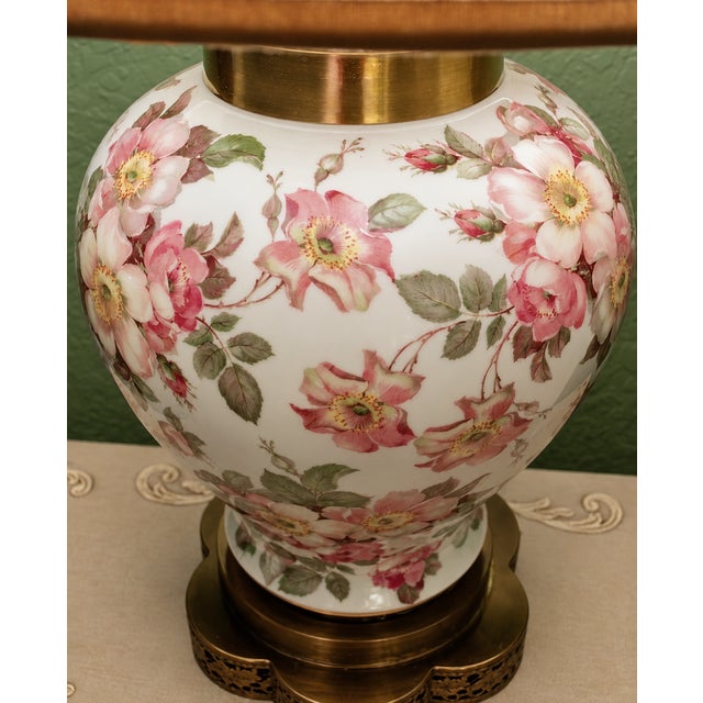 Schumann Arzberg Bavaria Briar Rose Porcelain Table Lamps For Sale - Image 11 of 13