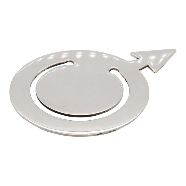 Vintage Tiffany & Co. Sterling Silver 'Male' or 'Mars Symbol' Bookmark For Sale