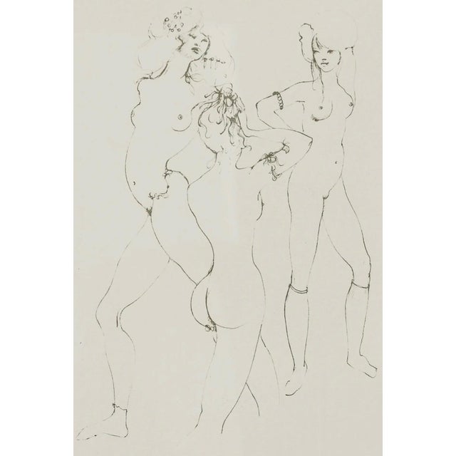 Artist: Leonor Fini Title: Erotica Medium: Etching Signed: Hand Signed Edition Number: 65/150 Measurements: 14" x 18"...