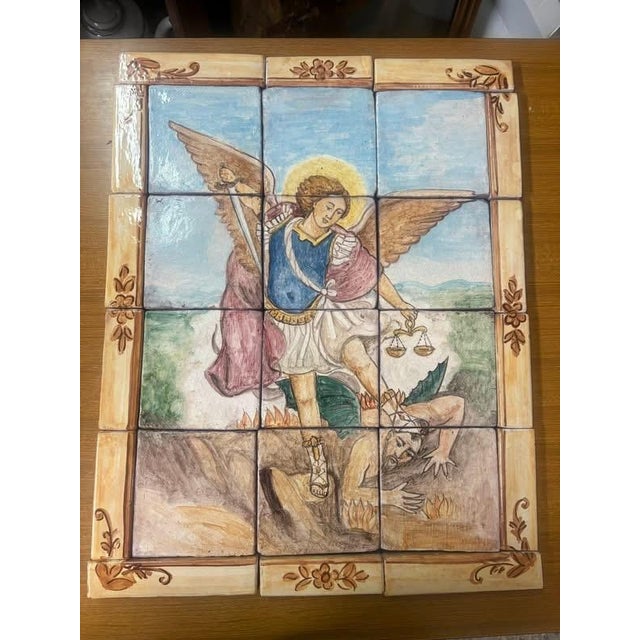 St. Michael the Archangel in Ceramic, 1950 For Sale - Image 6 of 6