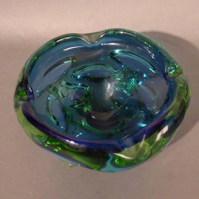 Mid-Century Modern Czech Ashtray in Glass by Josef Hospodka for Chribska Glassworks For Sale - Image 3 of 8