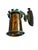 Bronze Early 20th Century Original Verdigris Patina Bronze Outdoor Wall Sconce With Mica Shade For Sale - Image 8 of 10