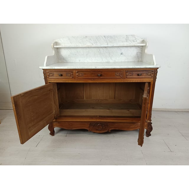 Tan Louis XV Bathroom Vanity with Marble Top For Sale - Image 8 of 18