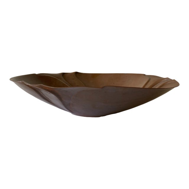 1940s Harry St. John Dixon Hammered Sculptured Copper Bowl For Sale
