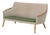 Attributed to Henry Schubell & Arnold Madsen 1950s Wool and Teak Freestanding Sofa For Sale