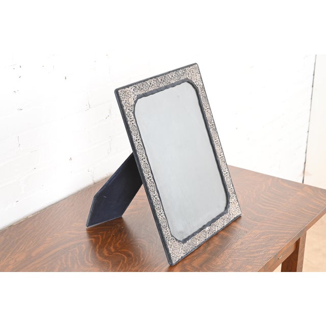 Tiffany and Co. Tiffany & Co. Style Art Nouveau Italian Sterling Silver Overlay Picture Frame For Sale - Image 4 of 14