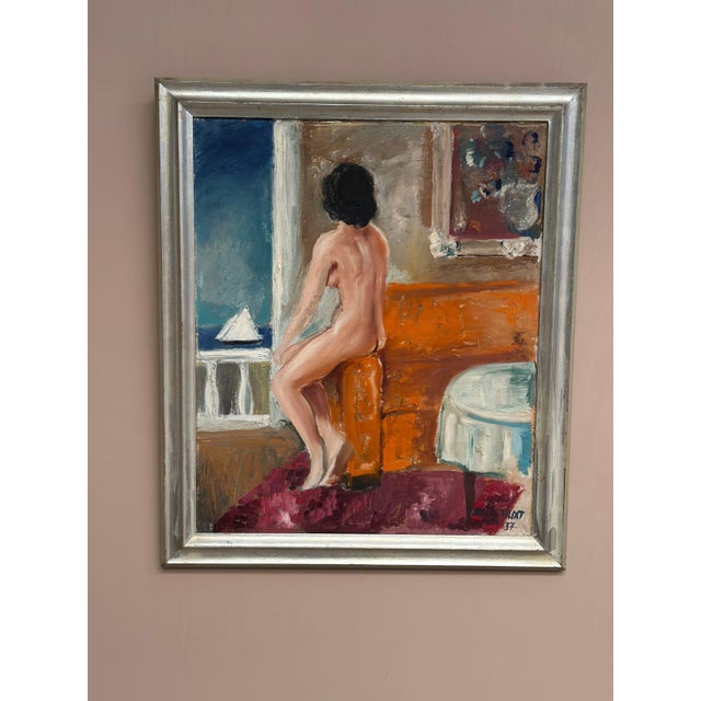 Carl Magnus Lindqvist, Summer Cottage, 1960s, Oil on Canvas, Framed For Sale - Image 9 of 18