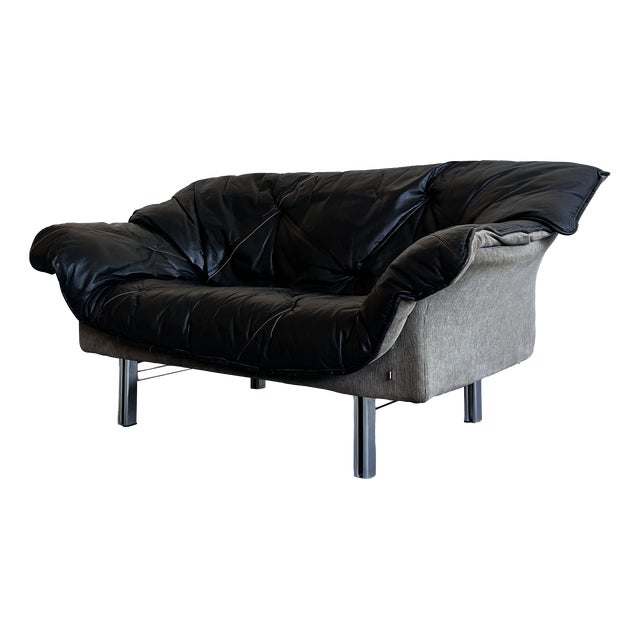 Mid-Century Leather Sofa from Ulferts Möbler, Sweden, 1980s For Sale