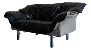 Mid-Century Leather Sofa from Ulferts Möbler, Sweden, 1980s