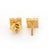 14k Solid Yellow Gold Square Shape Natural Pave Diamond Designer Stud Earrings . Closure: Screw back Length: 8 Millimetres...