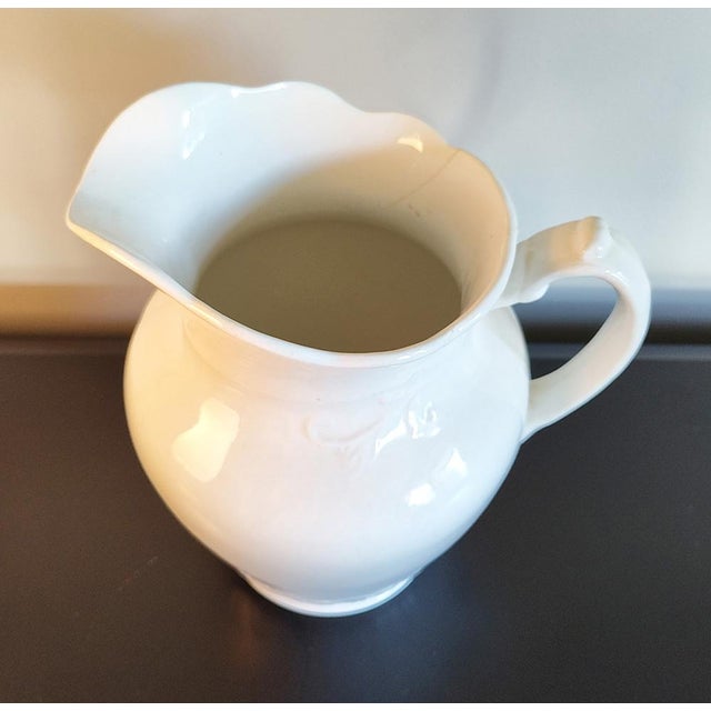Late 19th Century Antique Ironstone Pitcher For Sale - Image 5 of 5