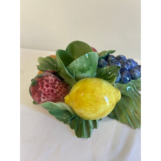 Vintage Italian Capodimonte Porcelain Fruit Taper Candle Holder For Sale In Oklahoma City - Image 6 of 12