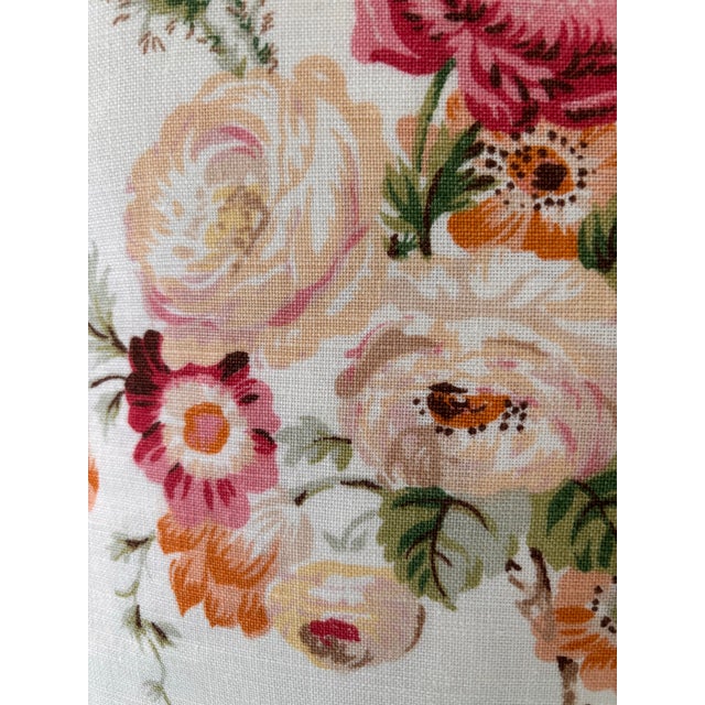 Cream 1990s Set of Three Lee Jofa Weston Floral Linen Pillows For Sale - Image 8 of 10