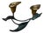 Vintage Verdigris Brass Calla Lily Candle Holder. For Sale