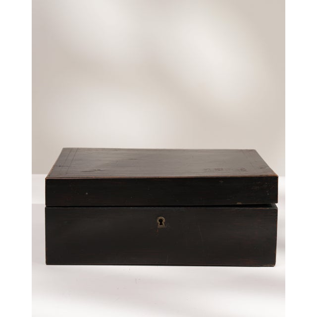 19th Century France Black Wood Box For Sale - Image 14 of 18