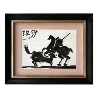 Pablo Picasso Los Toros 21 Before the Thrust Framed For Sale