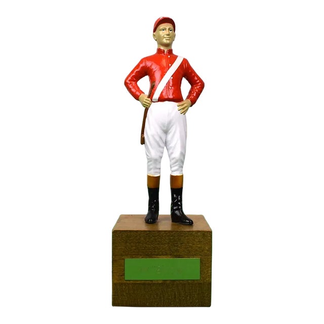 Mid 20th Century the "21" Club Red Jockey W/ Brass Plaque For Sale