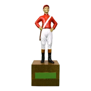 Mid 20th Century the "21" Club Red Jockey W/ Brass Plaque