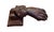 Brown Vintage Cast Iron Hand Door Knocker - Antique Victorian Style Architectural Hardware For Sale - Image 8 of 12