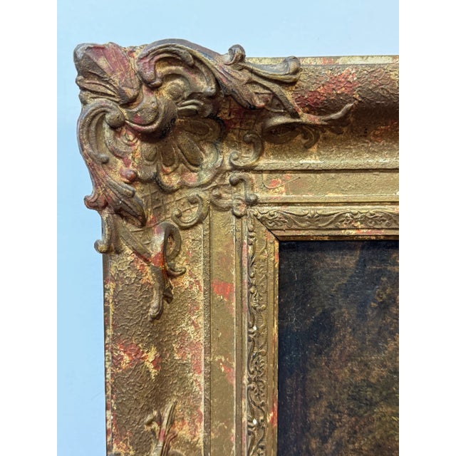 18th Century Garden/Park Scene w/Fountain, Animals & Figures Attributed to Jacques de Lajoue Oil on canvas No visible...