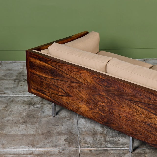 Milo Baughman Rosewood Case Sofa for Thayer Coggin For Sale - Image 13 of 18