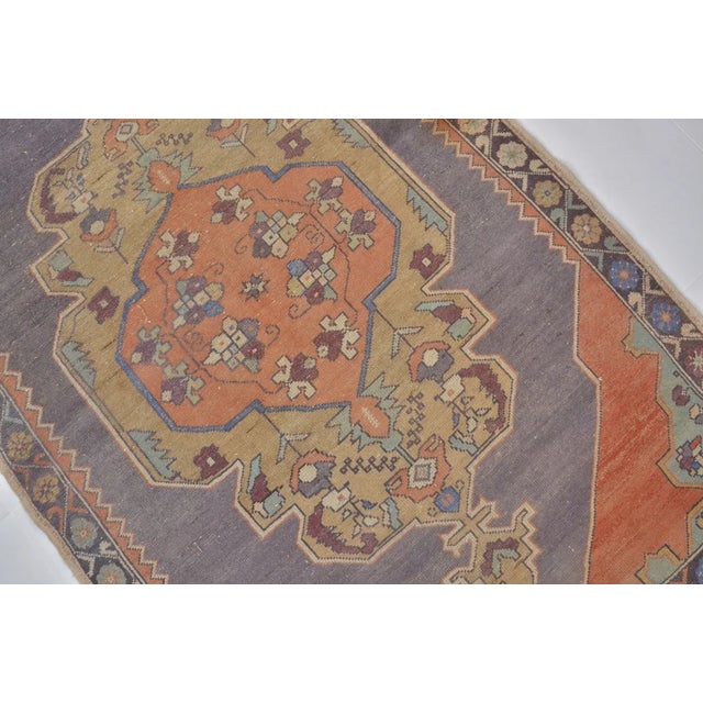 Kurdish Wool Area Carpet For Sale - Image 4 of 10