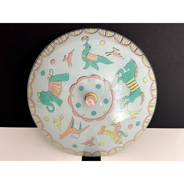 1950s Circus Animals Ceiling Light For Sale - Image 6 of 18