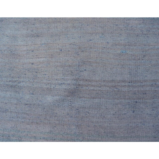 Baby Blue Vintage Turkish Kilim Runner With Soft Blue and Gray Hues 2'4 X 8'0 For Sale - Image 8 of 10